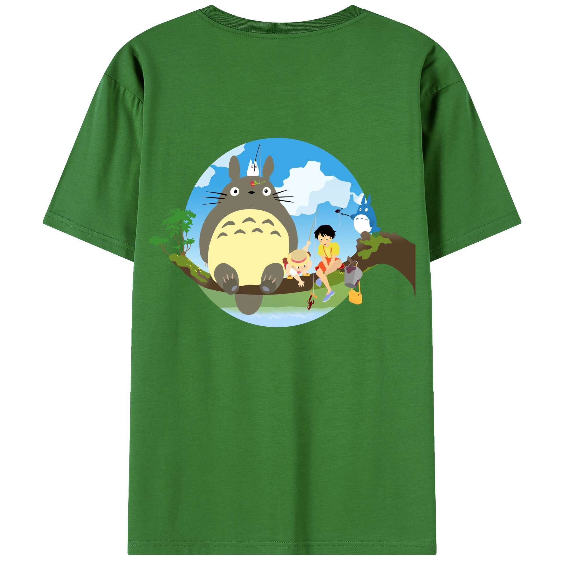 （画像用） となりのトトロ 草壁メイ 草壁サツキ My Neighbor Totoro Satsuki Kusakabe Mei Kusakabe レディース半袖Tシャツ(バックプリント)